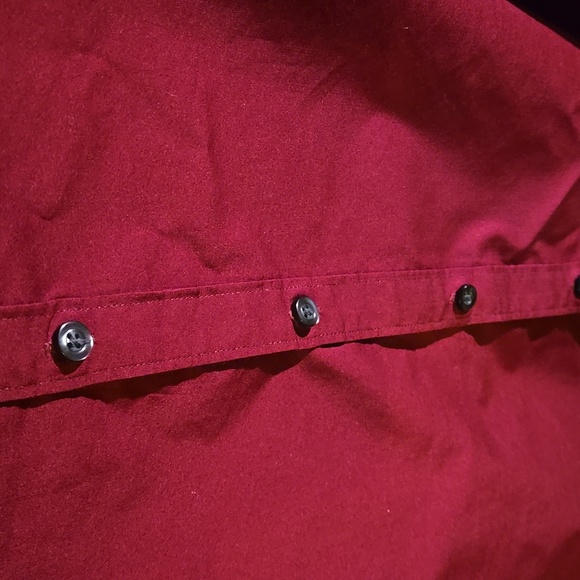 Mix & NY Slim Fit Dress Shirt Burgundy Button Down Long Sleeve Men size XXL - Picture 3 of 11